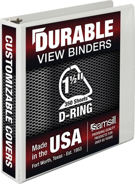 BINDER 1.5 IN DURABLE VIEW WHT