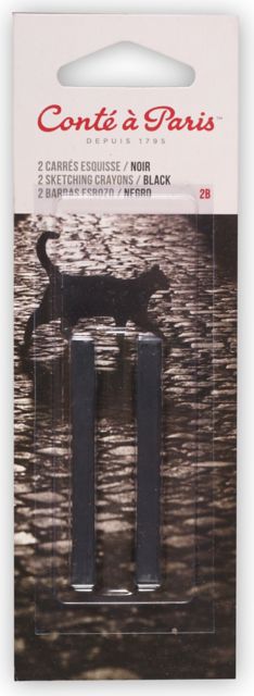 CRAYON SKETCH 2PACK BLACK 2B CARD
