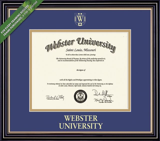 Webster University 11'' x 14'' Prestige Diploma Frame