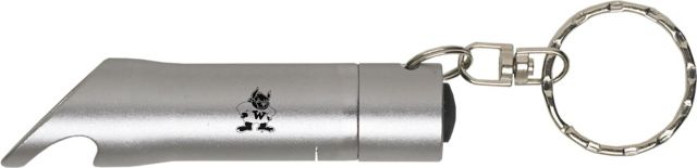 Webster University Keychain with Bottle Opener Flashlite