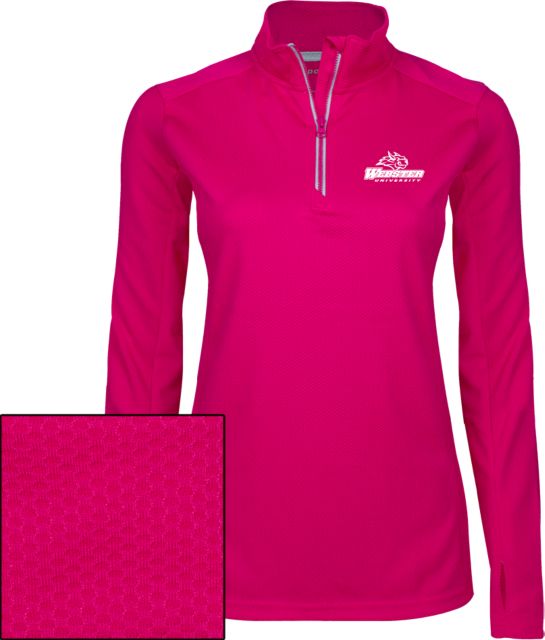 Webster Ladies Sport Wick Textured 1/4 Zip Pullover Primary Mark - ONLINE ONLY