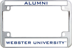 Webster Metal Motorcycle License Plate Frame in Alumni - ONLINE ONLY