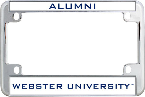 Webster Metal Motorcycle License Plate Frame in Alumni - ONLINE ONLY