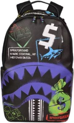 SHARK CENTRAL STENCIL BLK BKPK
