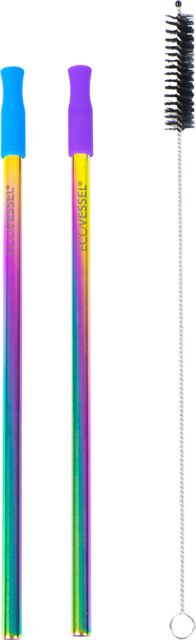 STRAW SET PACK OF 2 RAINBOW